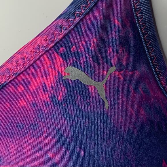 Puma Yogini Strappy Sport Bra Dry Cell Size SX Pink and Blue - Picture 5 of 10